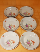 6-6 Kahla flat and deep plates with fabulous flowers