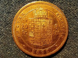 Magyarország I. Ferenc József (1848-1916) .900 arany 20 frank 8 Forint 6,45g 1872 KB (id73308)