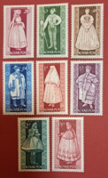 1961. népviselet sor bélyegek B/2/2