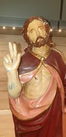 Carved wooden Jesus statue, 60 cm