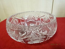 Ajka crystal, three-legged table centerpiece, top diameter 16 cm. Jokai.
