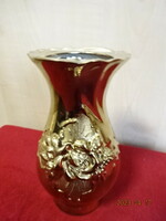 Romanian porcelain, gilded vase, height 16 cm. Jokai.