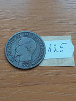 FRANCIA 5 CENTIMES 1853 A Paris, Napoleon III, Bronz  LYUKAS 125.