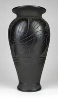 1M732 large black earthenware vase 26.5 Cm