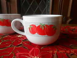 Zsolnay large mug with tomato pattern