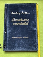 Macskássy Izolda kék bársonykötésű egyedi kiadású könyv