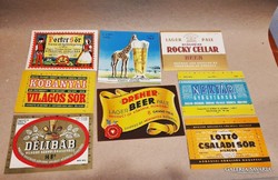 8 pcs. Old unused quarry beer label / beer label