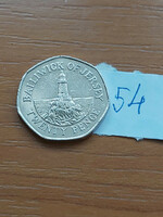 JERSEY 20 PENCE 2014  Réz-nikkel, La Corbière világítótorony  54.