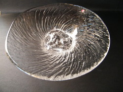 Vintage tapio wirkkala iittala avanto in finnish glass bowl, centerpiece