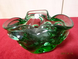 Murano glass, green ashtray, height 7.5 cm. Jokai.