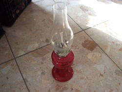 Red glass kerosene lamp