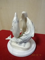 Marble dolphin figure, height 15 cm. Jokai.