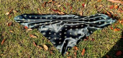 Selyem kendő havasi gyopárral, 60x57 cm