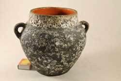 Pesthidegkút glazed ceramic vase with handles 190