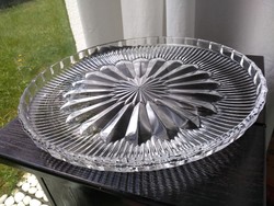 Lead crystal cake bowl, 1.8 kg!