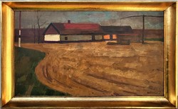 István Moldován (1911 - 2000) farm c. Your gallery painting is guaranteed to be original!