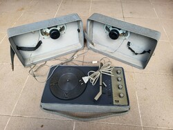 Supraphon stereo Gec 071 táska lemezjátszó, Tesla hangszórókkal