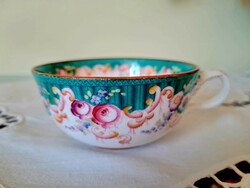 Antik porcelánfajansz Sarreguemines teás csésze - Minton dekorral