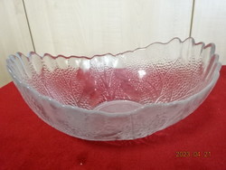 Oval glass bowl, length 24 cm. Jokai.