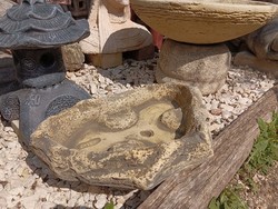 Ritka Mediterrán Szikla kerti kő madáritató madár itató etető vízes fürdető tál műkő