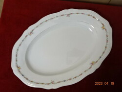 Rheinkrone Bavarian German porcelain, oval meat bowl, small rose pattern. Jokai.