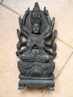 Fa szobor, keleti, indiai Siva istennő - kb. 28 cm