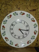 Floral plate clock, clock
