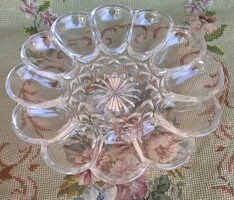 Glass egg tray, offering