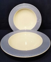 2 villeroy&boch tipo blue porcelain deep plates