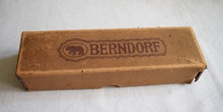Antique paper advertising box Berndorf alpaca cutlery gift box 30s-40s 23 x 6.5 x 4.8 cm