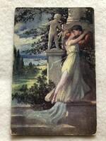 Antique, old romantic postcard - 1916 -6.