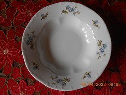 Zsolnay kék barackvirág mintás mély tányér, 22,5 cm