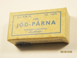 Retro Jód párna - doboz és ampulla - Biogal Gyógyszergyár Debrecen gyártó - 1970-es évekből