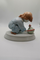 Zsolnay cooing girl porcelain
