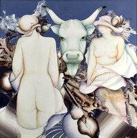 Erzsébet Markó (1947) women with a bull
