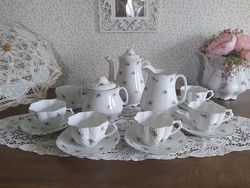 Beautiful tea/coffee set with a violet pattern