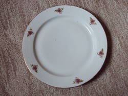 Retro old porcelain plate with flower pattern and plain porcelain mark