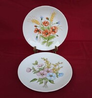 Gyönyörű Arzberg porcelán virágos falitányérok pipacsos Gyűjtői