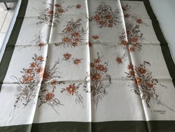 Vintage j. D'ormont paris silk scarf with flowers, 77 x 77 cm