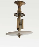 Art deco style design chandelier - with a cymbal at the bottom