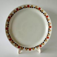 RETRO HOLLÓHÁZI PORCELÁN NAGY KEREK TÁLALÓ TÁL RITKA MINTÁVAL,PÓTLÁSNAK