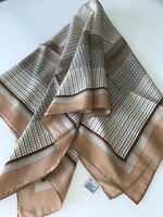 Silk scarf with a discreet pattern, delicate pastel colors, 87 x 83 cm