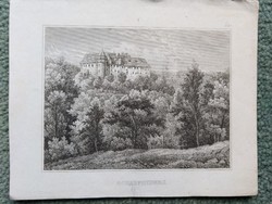 Scharfenberg. Original wood engraving ca. 1835