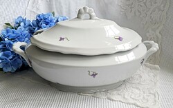 Old Zsolnay violet soup bowl 18x23x34cm