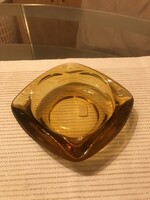 Amber glass decorative bowl