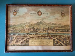 Topographia austriae / insbruckh - color reprint made after the engraving work of matthaus merian.