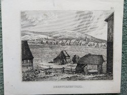 Oberwiesenthal. Original wood engraving ca. 1835
