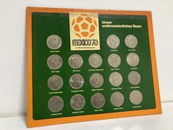 Shell Mexico 1970 futball világbajnokság német válogatott érmék