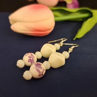 Handmade porcelain flower earrings 5 cm