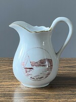 Balaton sailing ship Zsolnay porcelain milk pouring souvenir